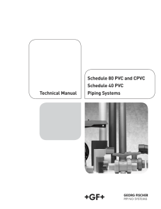 Schedule 80 PVC and CPVC Schedule 40 PVC Piping