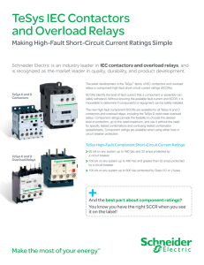 TeSys IEC Contactors and Overload Relays