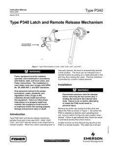 Type P340 Latch and remote release Mechanism