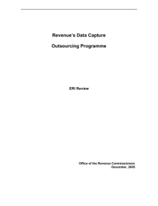 Revenue`s Data Capture Outsourcing Programme