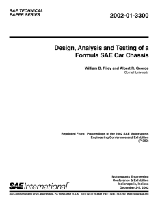 Design, Analysis and Testing of a Formula SAE Car Chassis