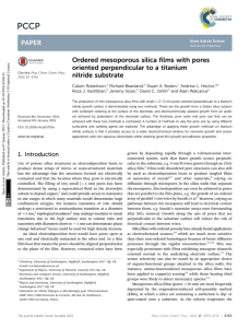 Ordered mesoporous silica films with pores oriented perpendicular