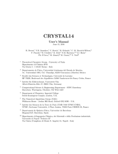 CRYSTAL14 Manual