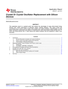 Crystal or Crystal Oscillator Replacement with