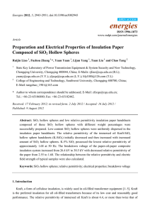 Preparation and Electrical Properties of Insulation Paper Composed