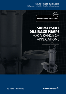 submersible drainage pumps FOR a RaNGe OF applicatiONS