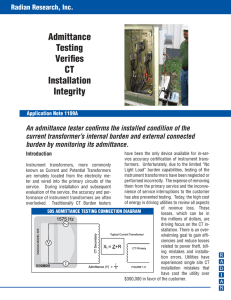 Application Note 1109A Admittance Testing