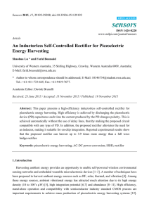 An Inductorless Self-Controlled Rectifier for Piezoelectric Energy