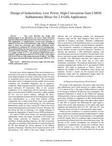 Design of Inductorless, Low Power, High Conversion Gain CMOS