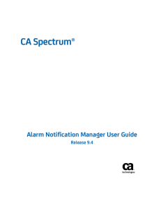 CA Spectrum Alarm Notification Manager User