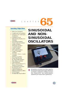 sinusoidal and non- sinusoidal oscillators