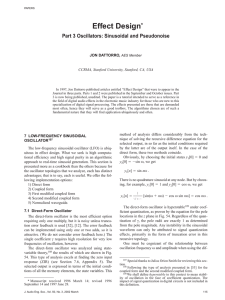 Dattorro Effect Design. Part 3 Oscillators: Sinusoidal and