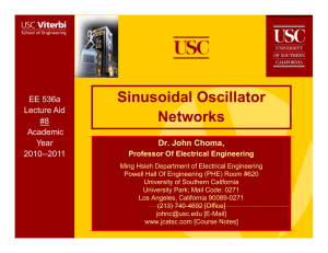 Sinusoidal Oscillator Networks