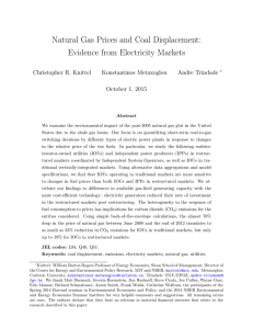 Natural Gas Prices and Coal Displacement