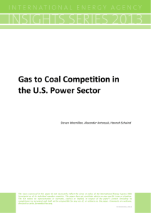 Gas to Coal Competition in the US Power Sector