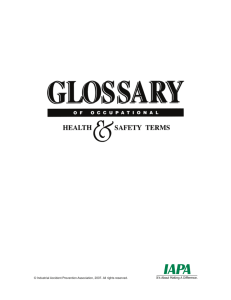 Glossary of Occupational Health and Safety Terms