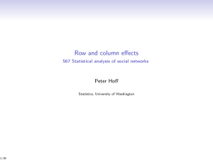 Row and column effects - University of Washington
