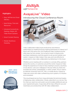 AvayaLive Video Fact Sheet