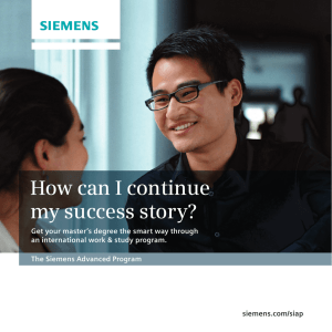 Siemens Advanced Programme / 2.1 MBrochure (English)