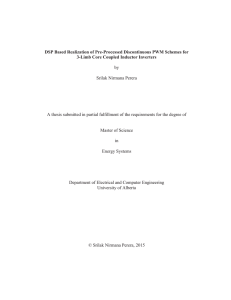 DSP Based Realization of Pre-Processed Discontinuous PWM