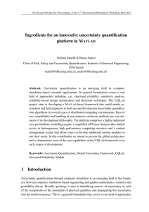 Ingredients for an innovative uncertainty quantification platform in