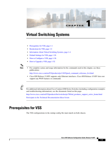 Virtual Switching Systems (VSS)