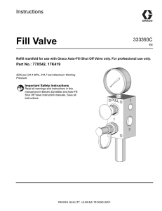 333393C Fill Valve, Instructions, English