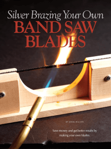 Silver Brazing your Own Band Saw Blades