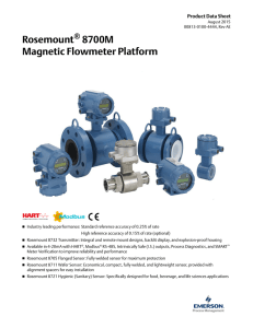 Rosemount 8700M Magnetic Flowmeter Platform