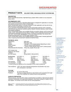 PRODUCT DATA SOLVENT-FREE, HIGH