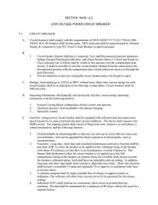 SECTION 16430 - 2.2 Low Voltage Power Circuit Breaker