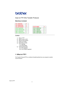 Scan to FTP (File Transfer Protocol) 1: What is FTP?