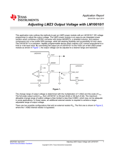 Adjusting LMZ3 Output Voltage with LM10010/1