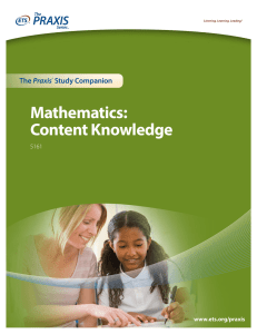 Mathematics: Content Knowledge