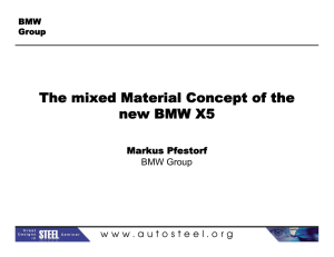 The mixed Material Concept of the new BMW X5
