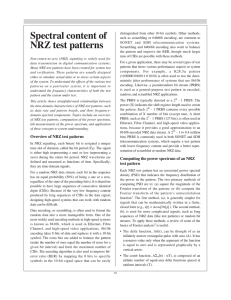 Spectral content of NRZ test patterns