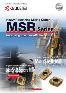 Heavy Roughning Milling Cutter MSR Series