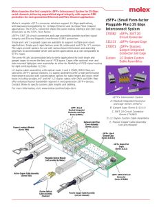 zSFP+ (Small Form-factor Pluggable Plus) 25 Gbps Interconnect