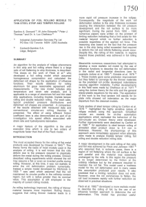 APPLICATION OF FOIL ROLLING MODELS TO THIN STEEL STRIP