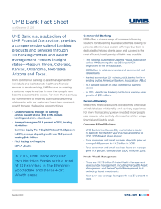 Printable 2015 UMB Bank Fact Sheet