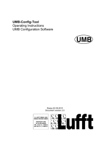 UMB-config-tool instruction