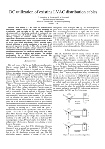 DC utilization of existing LVAC distribution cables
