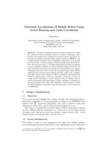 Ultrasonic Localization of Mobile Robot Using Active Beacons and