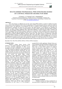 Multicarrier trapezoidal PWM strategies based on control freedom