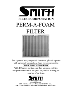 PERM-A-FOAM FILTER