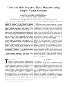 Dual-tone Multifrequency Signal Detection using Support Vector