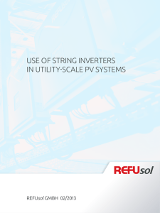 use of string inverters in utility-scale pv systems