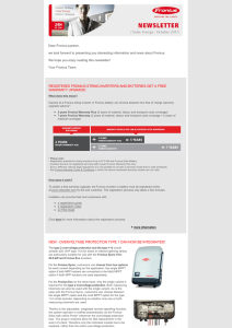 registered fronius string inverters and batteries get a free warranty