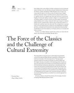 The Force of the Classics and the Challenge of Cultural