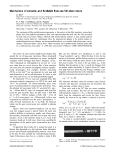 Mechanics of rollable and foldable film-on